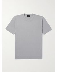 Brioni - T-Shirt aus einer Baumwoll-Seidenmischung - Lyst