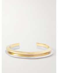 Saint Laurent - Set Of Two Gold- And Silver-tone Bracelets - Lyst