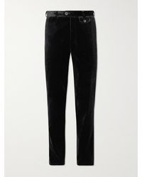 Oliver Spencer - Fishtail Slim-Fit Cotton-Velvet Suit Trousers - Lyst