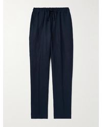 Kingsman - Straight-Leg Linen Drawstring Trousers - Lyst