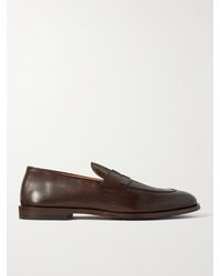 Brunello Cucinelli - Flex Leather Penny Loafers - Lyst