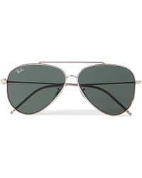Ray-Ban - Aviator-style Silver-tone Sunglasses - Lyst