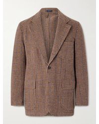 Drake's - Mk. Vii Games Unstructured Prince Of Wales Checked Virgin Wool Blazer - Lyst