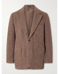 Drake's - Mk. Vii Games Unstructured Prince Of Wales Checked Virgin Wool Blazer - Lyst
