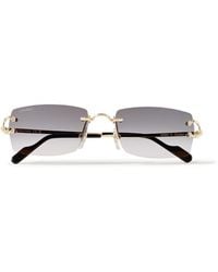 Cartier - Signature C Rimless Square-Frame-Tone Sunglasses - Lyst