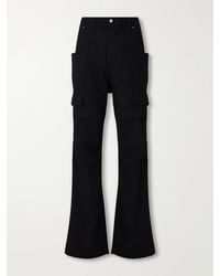 Rick Owens - Stefan Flared Grain De Poudre Wool Cargo Trousers - Lyst