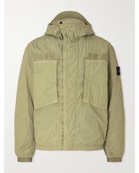 Stone Island - Garment-Dyed Padded Crinkled Warp Rib Nylon-Tc Hooded Jacket - Lyst