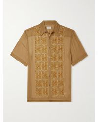 Dries Van Noten - Embroidered Silk-crepon Shirt - Lyst