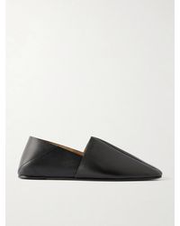 Loewe - Origami Leather Slippers - Lyst