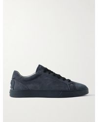 Tod's - Allacciata Cassetta Rubber-Trimmed Suede Sneakers - Lyst