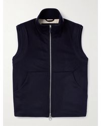 Loro Piana - Ume Leather-trimmed Cashmere Zip-up Gilet - Lyst