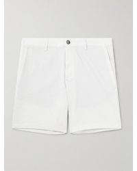 Club Monaco - Baxter Slim-fit Straight-leg Striped Linen-blend Shorts - Lyst
