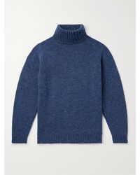 Kingsman - Ribbed Shetland Wool Rollneck Sweater - Lyst