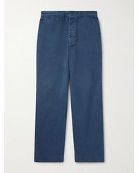 Remi Relief - Straight-Leg Cotton-Twill Trousers - Lyst