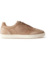 Brunello Cucinelli - Coda Di Rondine Suede Sneakers - Lyst