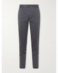 Slowear - Slim-Fit Tapered Stretch-Cotton Gabardine Trousers - Lyst
