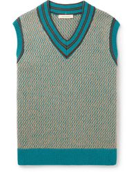 Wales Bonner Clarinet Cashmere-blend Sweater Vest in Natural for