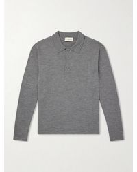 Officine Generale - Bay Merino Wool Polo Shirt - Lyst
