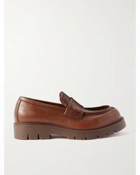 Bottega Veneta - Haddock Leather Loafers - Lyst
