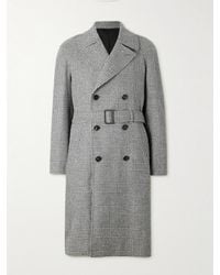 De Petrillo - D'avalos Double-breasted Prince Of Wales Checked Alpaca Overcoat - Lyst