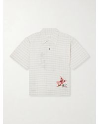 Kardo - Rohit Embroidered Checked Cotton Shirt - Lyst