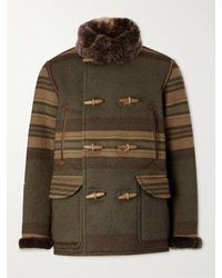 RRL - Giacca in shearling con righe Seaberg - Lyst