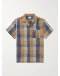 Oliver Spencer - Havana Camp-collar Checked Linen Shirt - Lyst