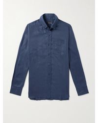 Tom Ford - Button-Down Collar Lyocell-Twill Shirt - Lyst