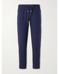 Thom Sweeney - Straight-leg Linen Drawstring Trousers - Lyst