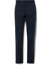 Brioni - Pienza Slim-fit Straight-leg Cotton-blend Twill Trousers - Lyst