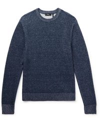 Theory Hilles Wool And Cashmere-blend Sweater - Blue