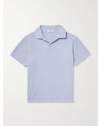 FRAME - Cotton-Piqué Polo Shirt - Lyst