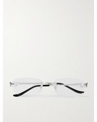 Cartier - Panthère De Cartier Rectangular-Frame Rimless-Tone Optical Glasses - Lyst