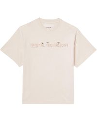STORY mfg. - Grateful Embroidered Printed Organic Cotton-jersey T-shirt - Lyst