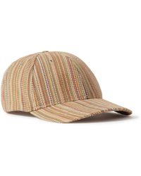 YMC - Striped Cotton Baseball Cap - Lyst