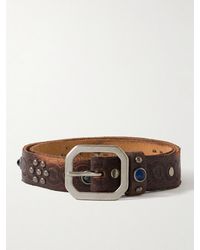 RRL - 3Cm Distressed Embellished Leather Belt - Lyst