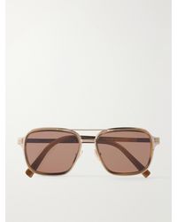 ZEGNA - Aviator-Style Acetate And Titanium Sunglasses - Lyst