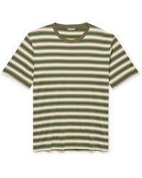 AURALEE Gradient Stripe Jersey L/S T-Shirt in Green for Men | Lyst