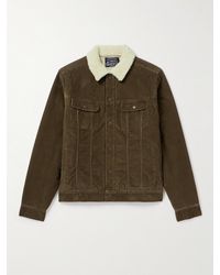 Faherty - Fleece-lined Stretch Organic Cotton-corduroy Trucker Jacket - Lyst