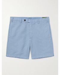 Sid Mashburn - Sport Straight-leg Garment-dyed Cotton And Linen-blend Twill Shorts - Lyst