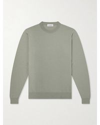 John Smedley - Honeycomb-Knit Merino Wool Sweater - Lyst