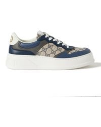 Gucci - Chunky Canvas & Leather Low-top Sneakers - Lyst