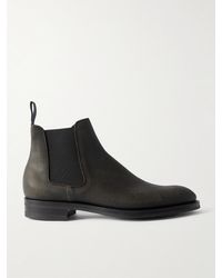 Edward Green - Govan Waxed-Suede Chelsea Boots - Lyst