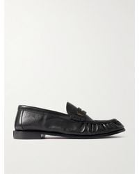 Saint Laurent - Le Loafer Monogram Logo-Appliquéd Leather Penny Loafers - Lyst