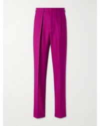 Tom Ford - Wide-leg Wool-twill Pleated Suit Trousers - Lyst