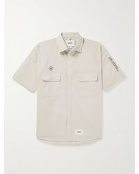 WTAPS - Logo-appliquéd Embroidered Cotton-blend Poplin Shirt - Lyst
