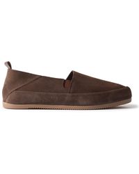 Mulo - Travel Collapsible-heel Suede Loafers - Lyst