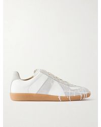 Maison Margiela - Replica Paint-Splattered Leather Sneakers - Lyst