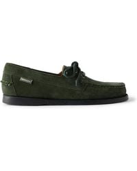 Sebago - Docksides Portland Leather-Trimmed Suede Boat Shoes - Lyst