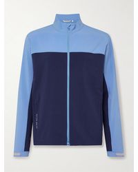 Peter Millar - Dunes Logo-print Colour-block Stretch-jersey Golf Jacket - Lyst